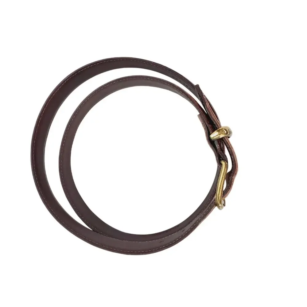 Y2K Bill Blass Brown Genuine Crocodile Embossed Leather Belt Women's 38 Boho